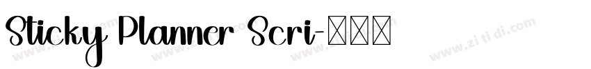 Sticky Planner Scri字体转换